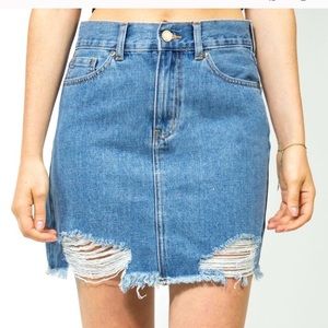 Just Black denim mini skirt